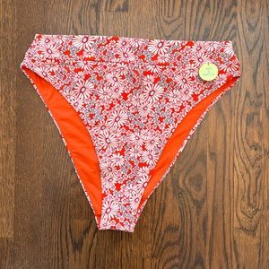 F-21 orange FLORAL bikini bottom